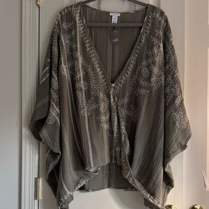 J.Jill Embroidered Kimono Top – NWT
